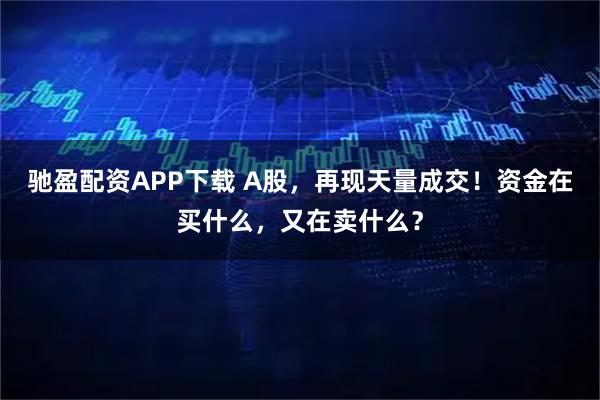 驰盈配资APP下载 A股，再现天量成交！资金在买什么，又在卖什么？
