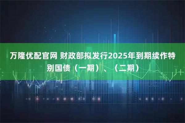 万隆优配官网 财政部拟发行2025年到期续作特别国债(一期)、(二期)
