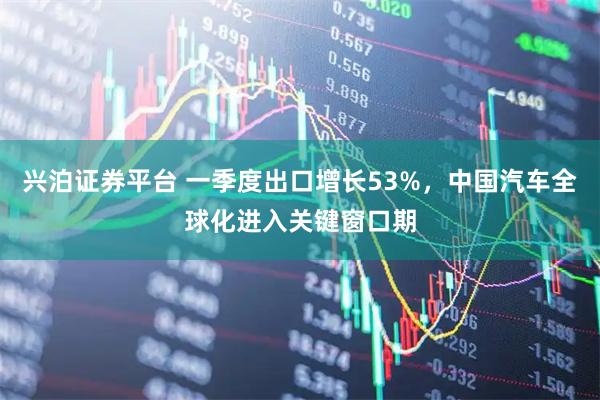 兴泊证券平台 一季度出口增长53%，中国汽车全球化进入关键窗口期